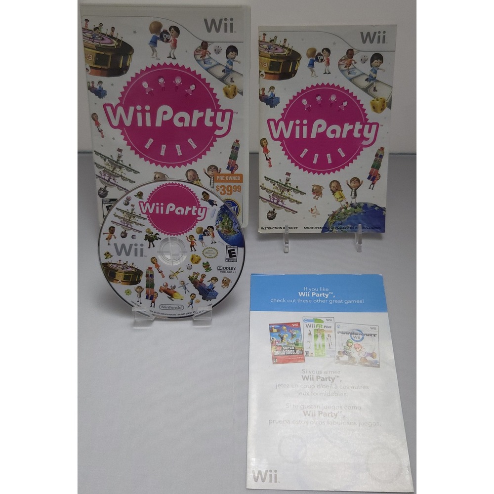 Wii Party - Nintendo Wii - CIB - Manual & Insert Included - Tested - Working